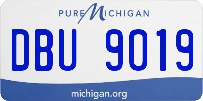 MI license plate DBU9019