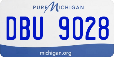 MI license plate DBU9028
