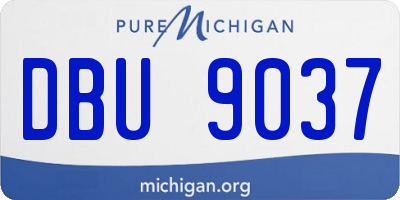 MI license plate DBU9037
