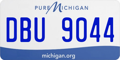 MI license plate DBU9044