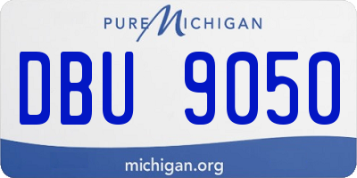MI license plate DBU9050