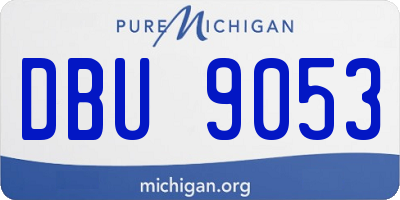MI license plate DBU9053