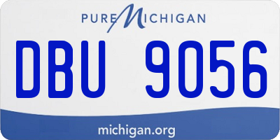 MI license plate DBU9056