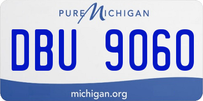 MI license plate DBU9060