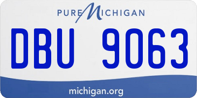 MI license plate DBU9063