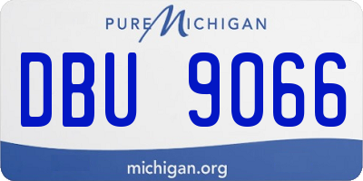 MI license plate DBU9066