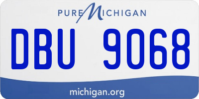 MI license plate DBU9068