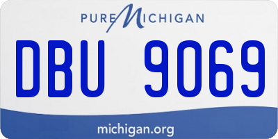 MI license plate DBU9069