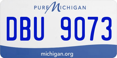 MI license plate DBU9073