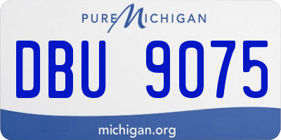 MI license plate DBU9075