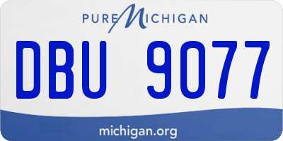 MI license plate DBU9077