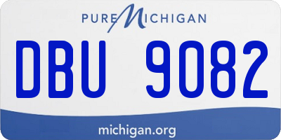 MI license plate DBU9082