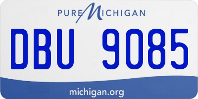 MI license plate DBU9085