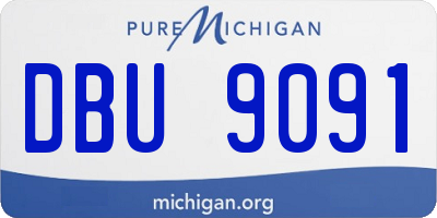 MI license plate DBU9091