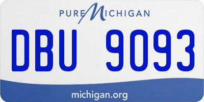 MI license plate DBU9093