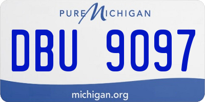 MI license plate DBU9097