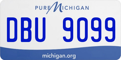 MI license plate DBU9099