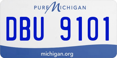 MI license plate DBU9101