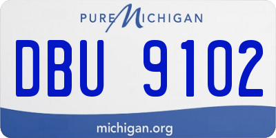 MI license plate DBU9102