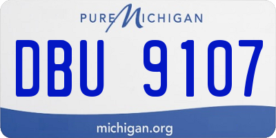 MI license plate DBU9107