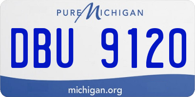 MI license plate DBU9120