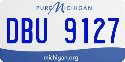 MI license plate DBU9127