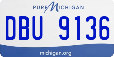 MI license plate DBU9136