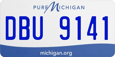 MI license plate DBU9141