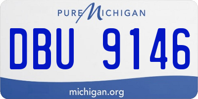 MI license plate DBU9146