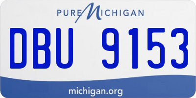 MI license plate DBU9153
