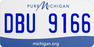 MI license plate DBU9166