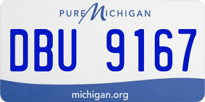 MI license plate DBU9167