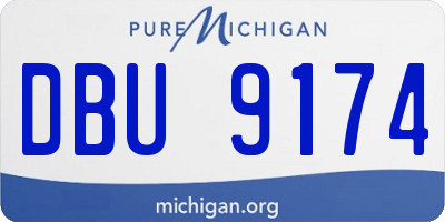 MI license plate DBU9174