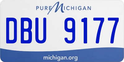 MI license plate DBU9177