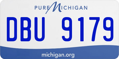 MI license plate DBU9179