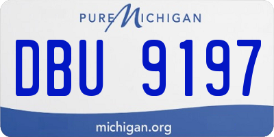 MI license plate DBU9197