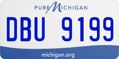 MI license plate DBU9199