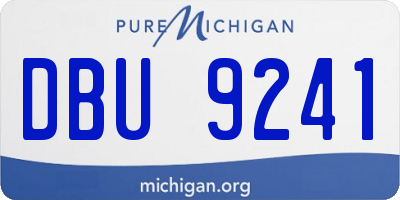 MI license plate DBU9241