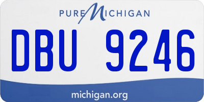 MI license plate DBU9246