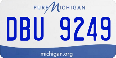 MI license plate DBU9249
