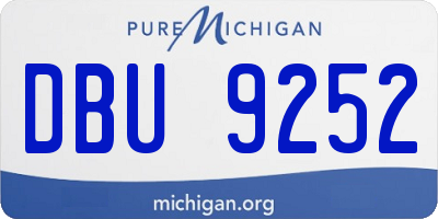 MI license plate DBU9252