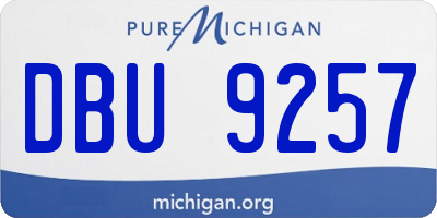 MI license plate DBU9257
