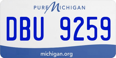 MI license plate DBU9259