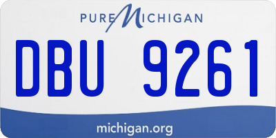 MI license plate DBU9261
