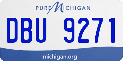 MI license plate DBU9271
