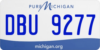 MI license plate DBU9277