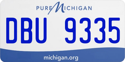 MI license plate DBU9335
