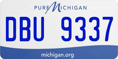 MI license plate DBU9337