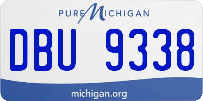 MI license plate DBU9338