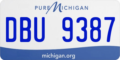 MI license plate DBU9387